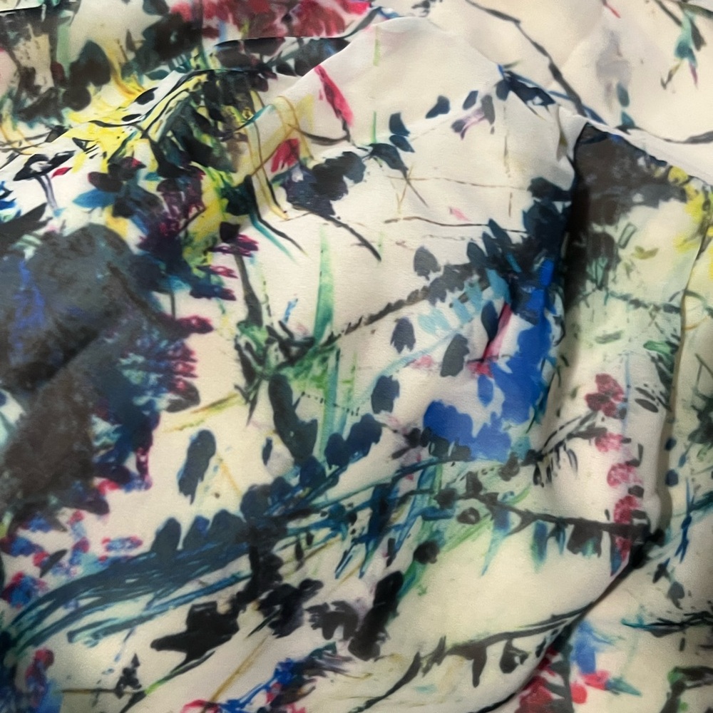 LR By Legally Red Women's Abstract Print Tiered Ruffle Dress Long Sleeve 10 - Picture 5 of 5